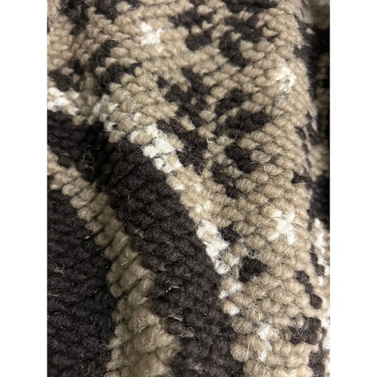 Wool (100%) Knitted Fabric - Brown-Beige