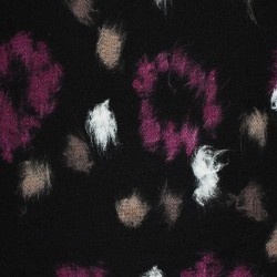 Wool Boucle Fabric - Flakes Purple