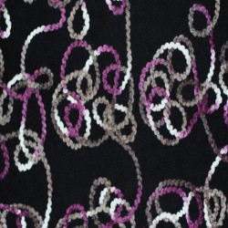 Wool Boucle Fabric - Garland Purple