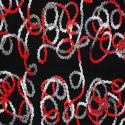 Wool Boucle Fabric - Garland Red