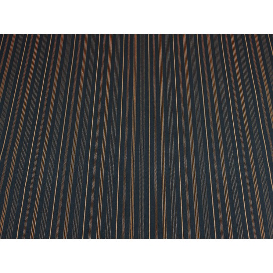 Cotton Twill Striped - Black/Beige/Orange