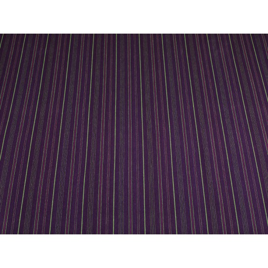 Cotton Twill Striped -  Mauve/Lime/Lipstick