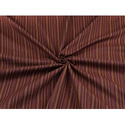 Cotton Twill Striped - Chestnut Brown/Orange/Yellow