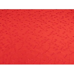 Silk Fine Embroidered - Red