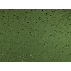 Silk Fine Embroidered - Bottle Green