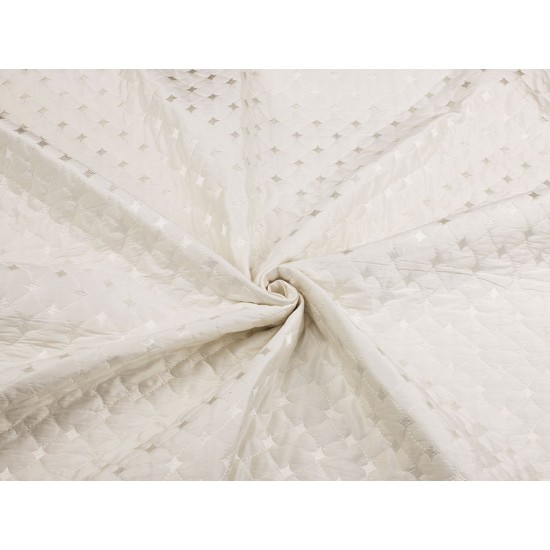 Quilted Silk - White