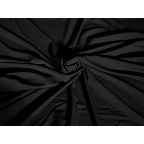 Gabardine Stretch Wool - Black | The fabric baron