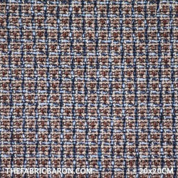 Coarse Textured Fabric - Brown Blue