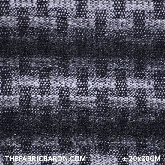 Coarse Textured Fabric - Diamond Grey Black