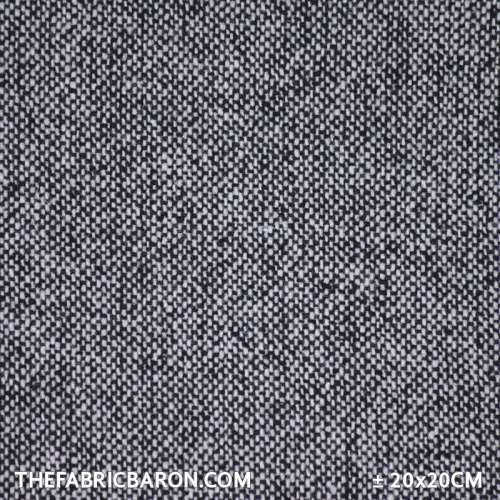 Tweed (Coarse) - Black White | The fabric baron