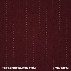 Stripes (Stretch) - Burgundy White