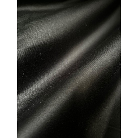 Satin Cotton Stretch - Black