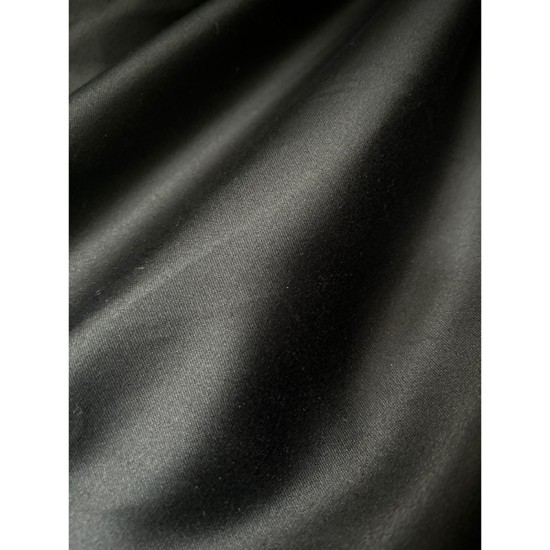 Satin Cotton Stretch - Black