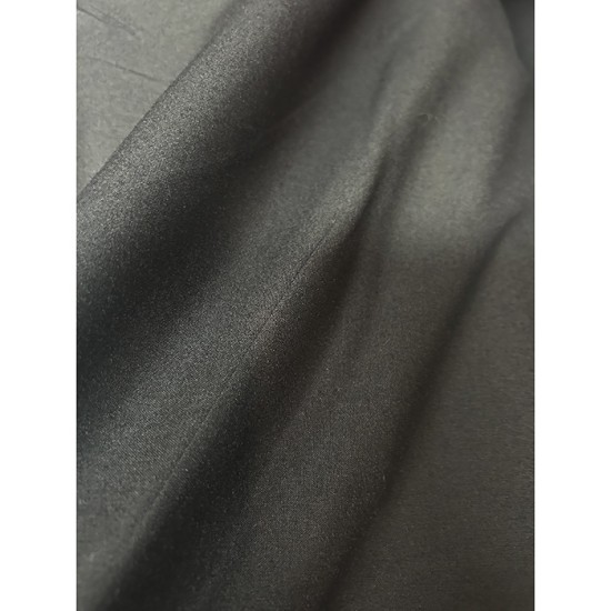 Satin Twill Cotton Stretch - Black