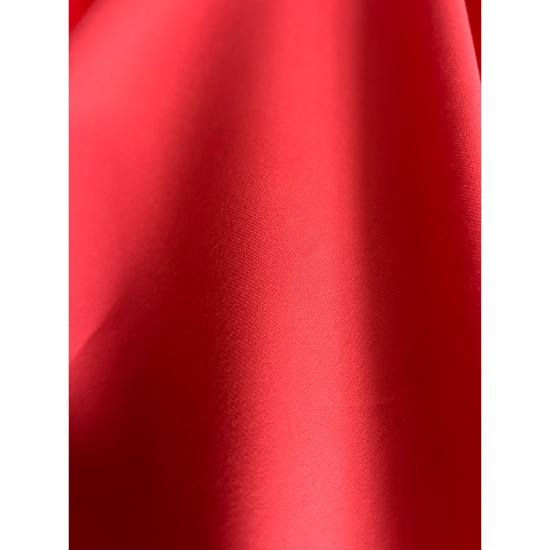 Stretch Pique Fabric - Coral Red