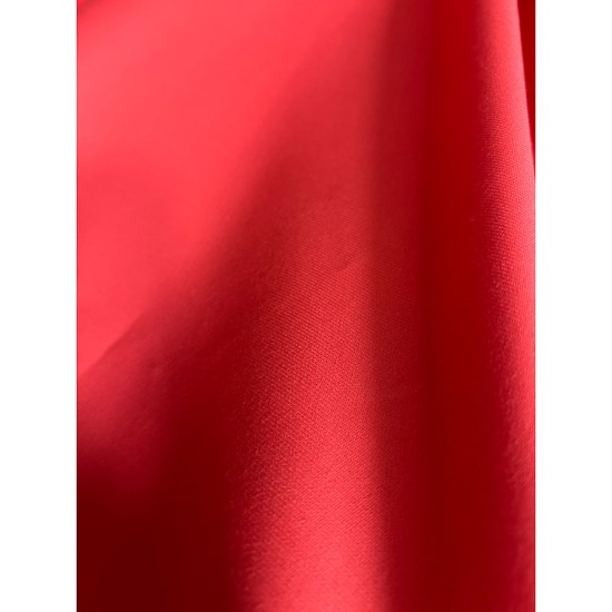 Stretch Pique Fabric - Coral Red