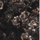 Jersey Fabric - Floral Design Brown 