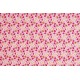Kinderstof - Bloemen met blad roze