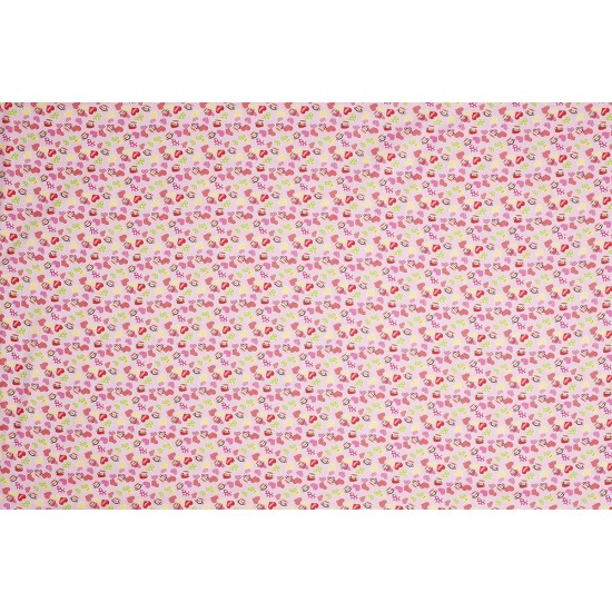 Children's Fabric - Monkey Pink