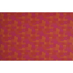 Children's Fabric - Patchwork Fabric Orange Fuchsia