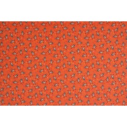 Tissu Pour Enfants - Raton laveur Orange