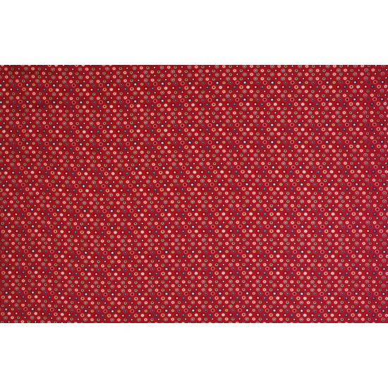 Children's Fabric - Stars In Cookie Red