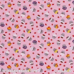 Children's Fabric - Cupcake Pink