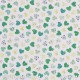 Children's Fabric - Decoration In Heart White Green