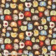 Children's Fabric - Elephants Brown 