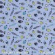 Kinderstof - Vis lichtblauw