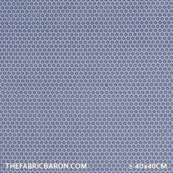 Children's Fabric - Small Flower Motif Blue Navy