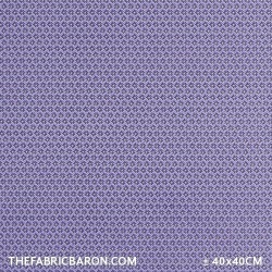 Children's Fabric - Small Flower Motif Lilac Purple