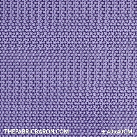 Children's Fabric - Small Flower Motif Purple Lilac