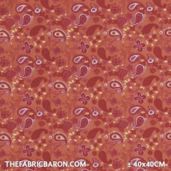 Children's Fabric - Paisley Pink