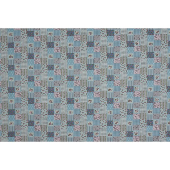 Children's Fabric - Patchwork Light Blue
