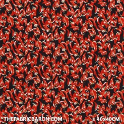 Children's Fabric - Peppers Black
