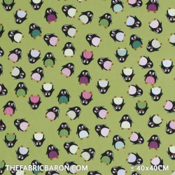 Children's Fabric - Pinguin Lime