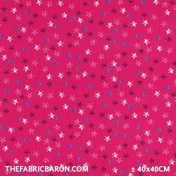 Children's Fabric - Stars Fuchsie