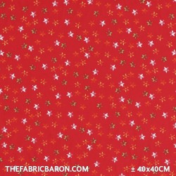 Children's Fabric - Stars Red
