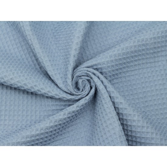 Coton gaufre - Vieux bleu clair