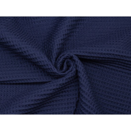 Waffel Baumwolle - Bleu Marine