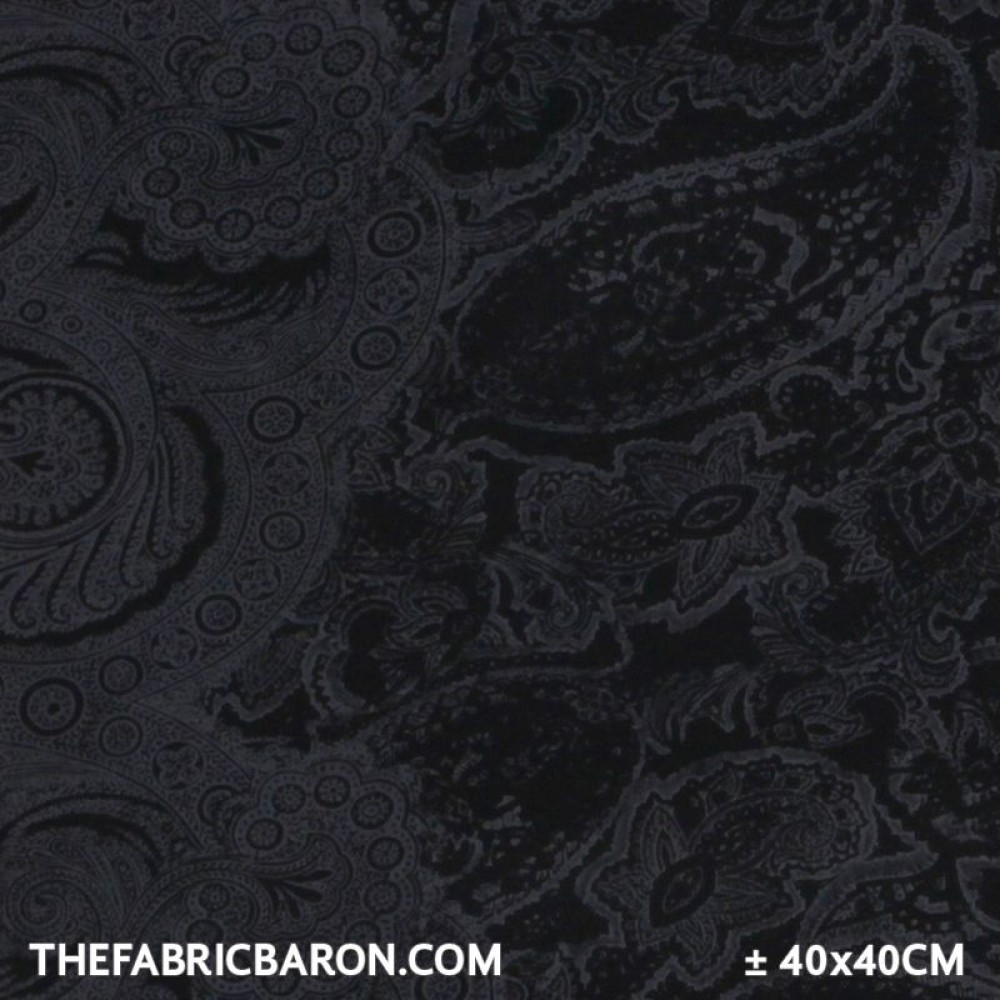 Jersey Printed Smooth - Edge Fantasy Black Brown | The fabric