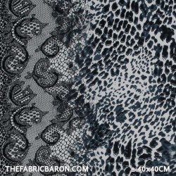 Jersey Printed Smooth - Panther Edge Lace