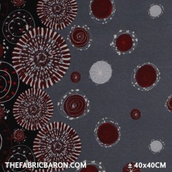 Jersey Printed Smooth - Skirt Grey Red Sphere