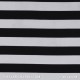 Jersey Printed Smooth - Stripe Black White