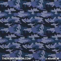 Jersey Printed Smooth - Camouflage Marine Jeans