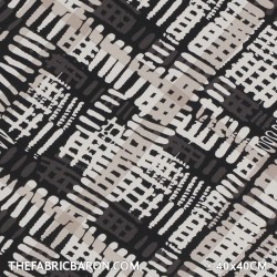 Jersey Printed Smooth - Weaving Stripes Beige Brown