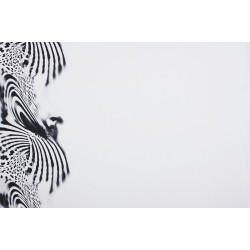 Jersey Printed Smooth - Edge Abstract Black White