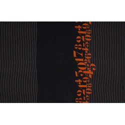 Jersey Printed Smooth - Edge Number Black Orange
