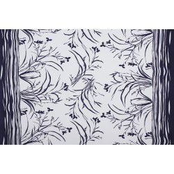 Jersey Printed Smooth - Pond plant skirt Navy